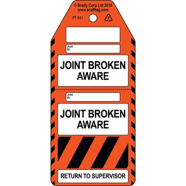 Joint Broken Aware – Étiquette non adhésive en 2 parties